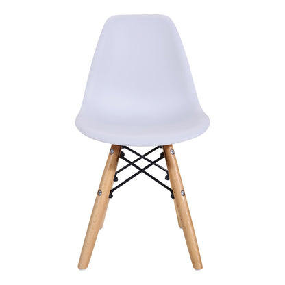 Julita chair for children pakoworld PP white pp and natural beech wood 35x31x57.5cm