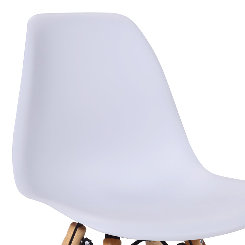 Julita chair for children pakoworld PP white pp and natural beech wood 35x31x57.5cm