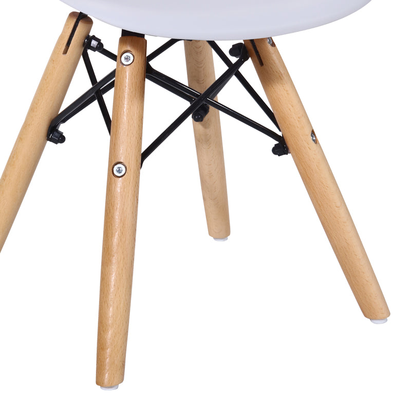 Julita chair for children pakoworld PP white pp and natural beech wood 35x31x57.5cm