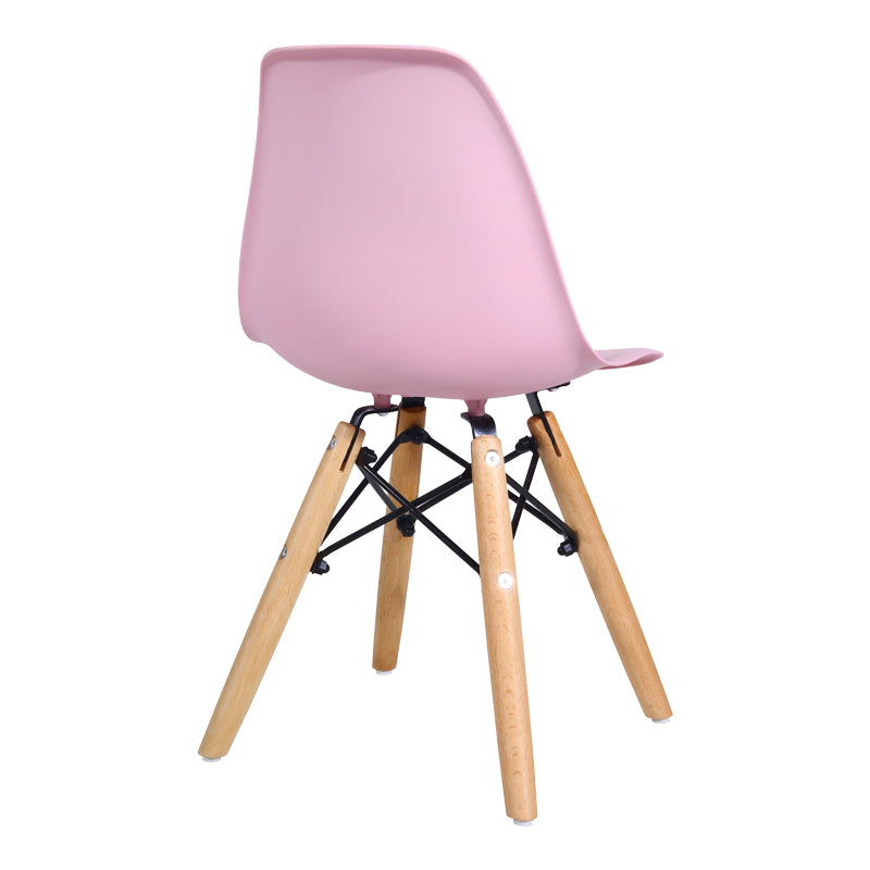 Julita chair for children pakoworld PP pink pp and natural beech wood 35x31x57.5cm