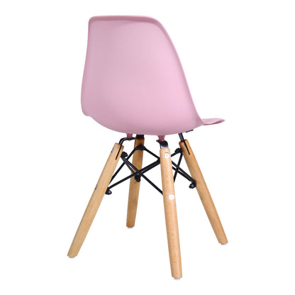 Julita chair for children pakoworld PP pink pp and natural beech wood 35x31x57.5cm