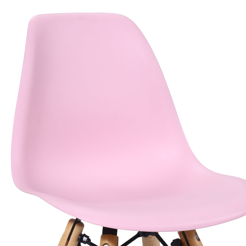 Julita chair for children pakoworld PP pink pp and natural beech wood 35x31x57.5cm