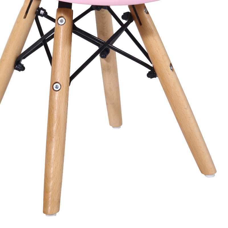 Julita chair for children pakoworld PP pink pp and natural beech wood 35x31x57.5cm