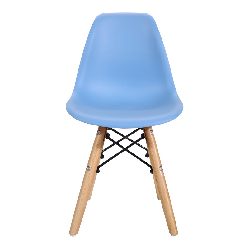 Julita chair for children pakoworld PP blue pp and natural beech wood 35x31x57.5cm