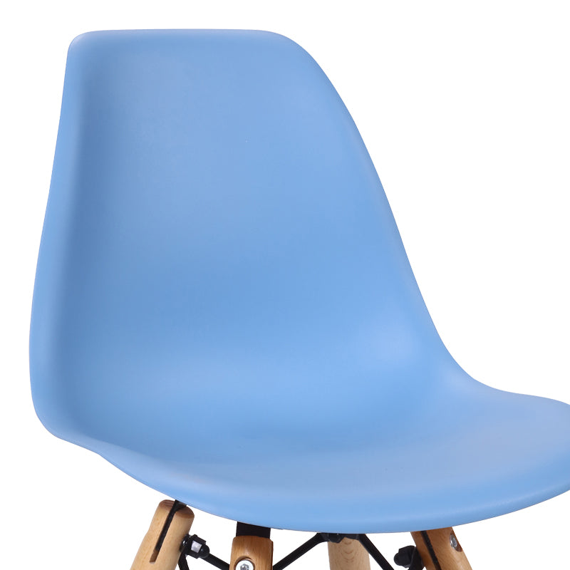 Julita chair for children pakoworld PP blue pp and natural beech wood 35x31x57.5cm