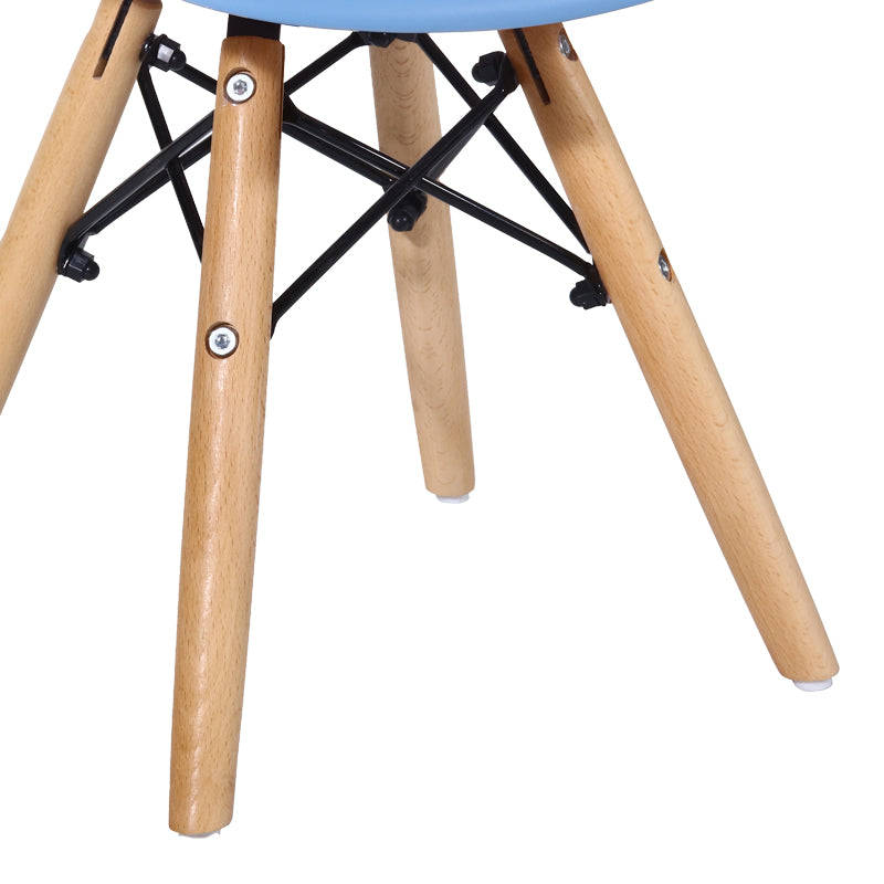 Julita chair for children pakoworld PP blue pp and natural beech wood 35x31x57.5cm