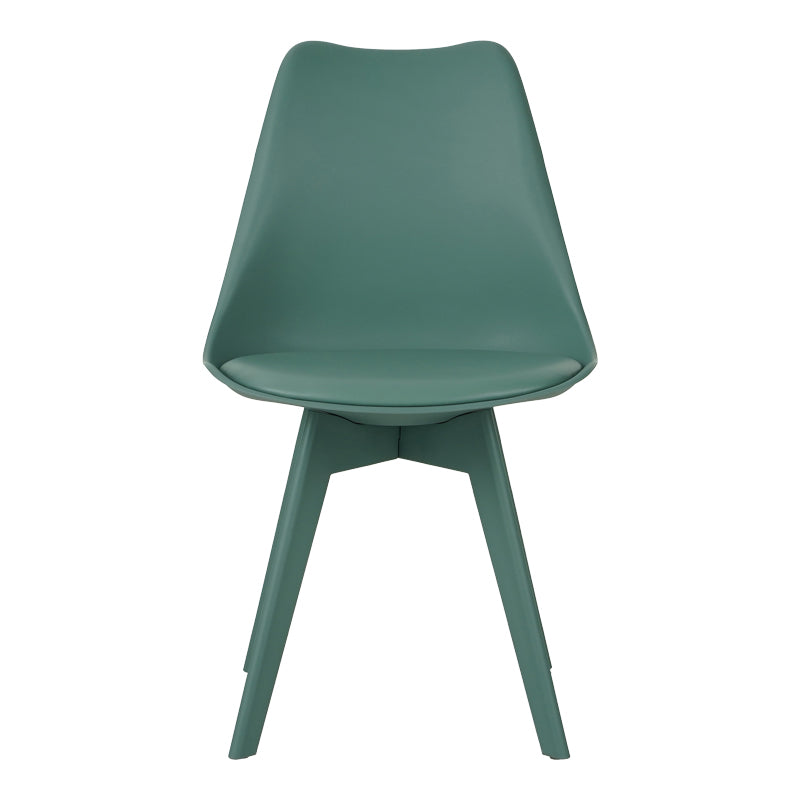 Chair Gaston I pakoworld PP-PU in green color 53.5x48.5x81.5cm