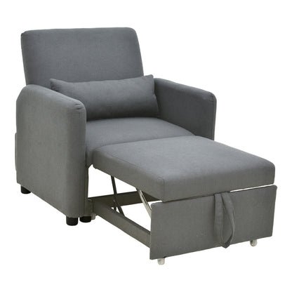 Armchair-bed Flexa fabric gray 85x92x84cm