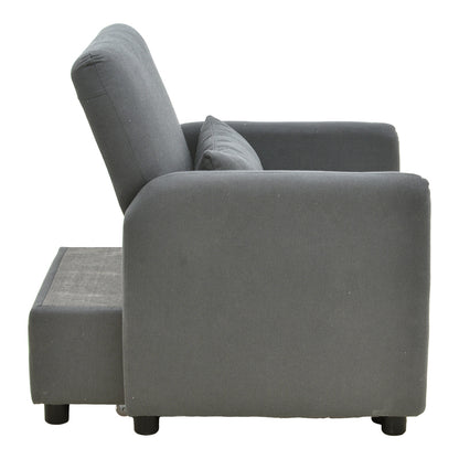Armchair-bed Flexa fabric gray 85x92x84cm