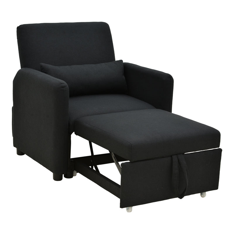 Armchair-bed Flexa fabric black 85x92x84cm