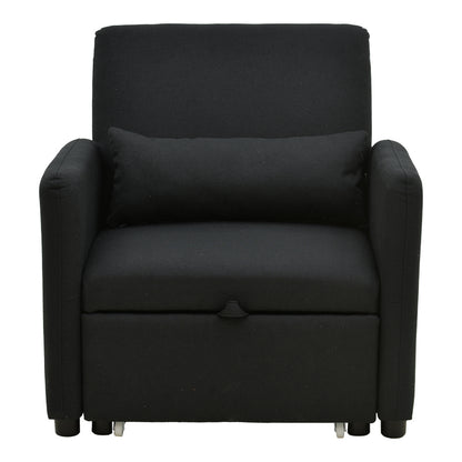 Armchair-bed Flexa fabric black 85x92x84cm
