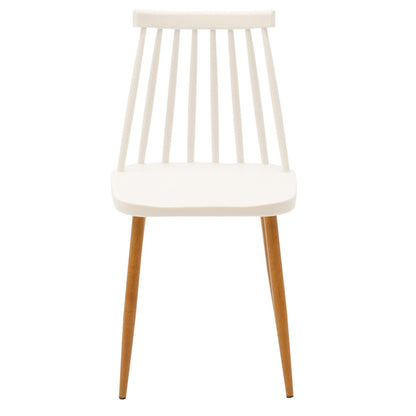 Chair Aurora pakoworld pp white-natural leg 42x46x79cm