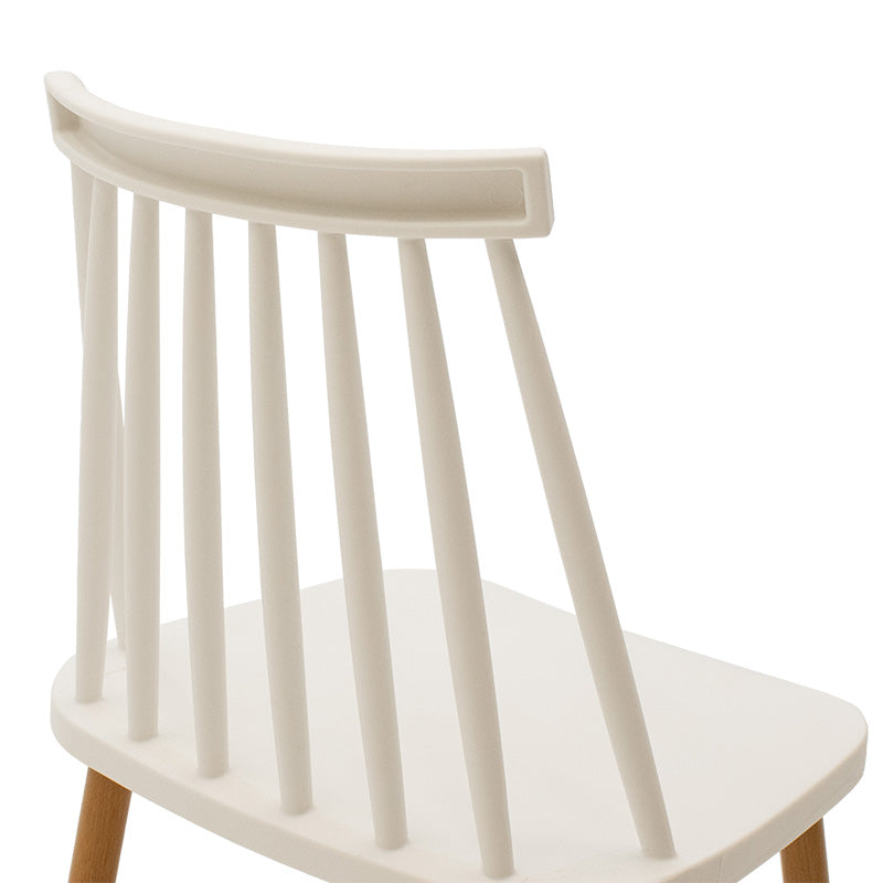 Chair Aurora pakoworld pp white-natural leg 42x46x79cm