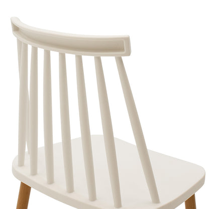 Chair Aurora pakoworld pp white-natural leg 42x46x79cm