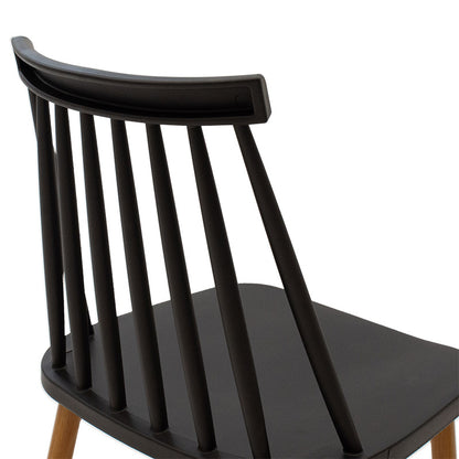 Chair Aurora pakoworld pp black-natural leg 42x46x79cm
