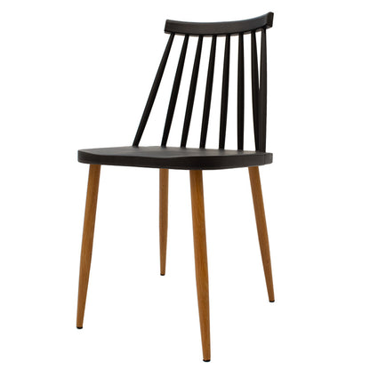 Chair Aurora pakoworld pp black-natural leg 42x46x79cm