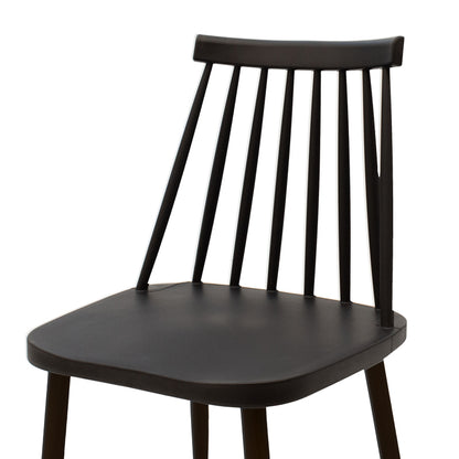 Chair Aurora pakoworld black pp-black leg 42x46x79cm