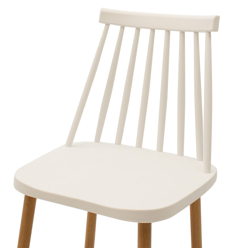 Bar stool Aurora pakoworld white pp-natural leg 42x49x109cm