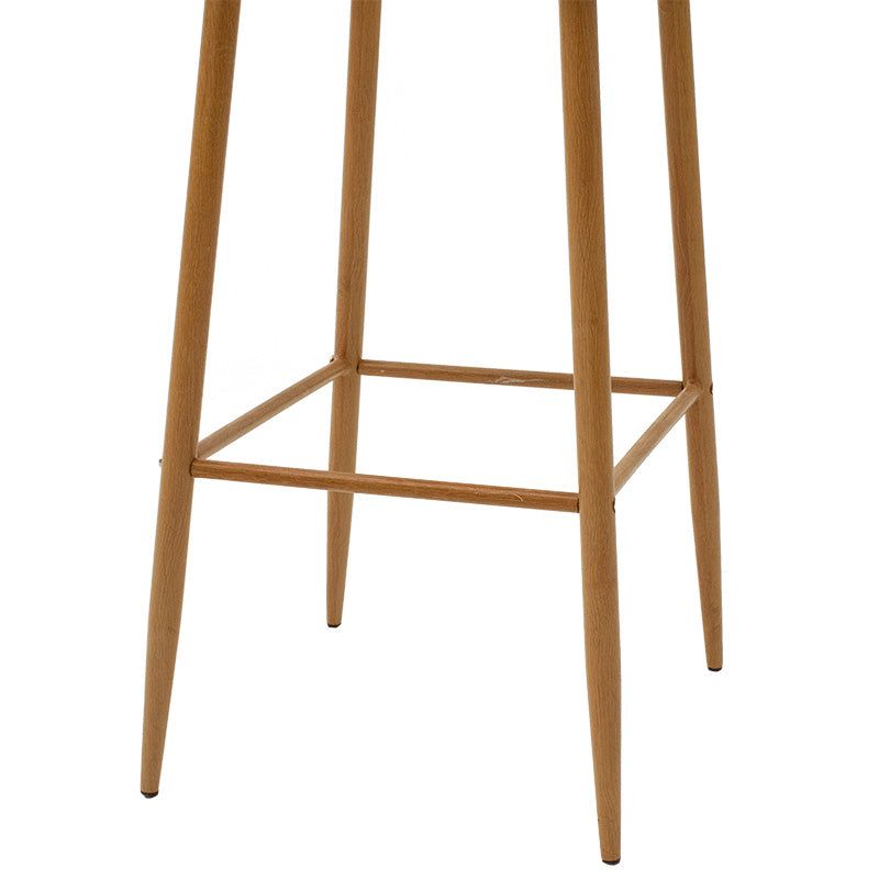Bar stool Aurora pakoworld white pp-natural leg 42x49x109cm