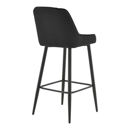 Bar stool Deppy pakoworld blackvelvet- black metal 43x54x102cm