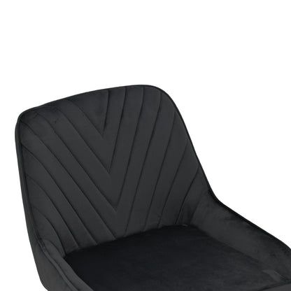 Bar stool Deppy pakoworld blackvelvet- black metal 43x54x102cm