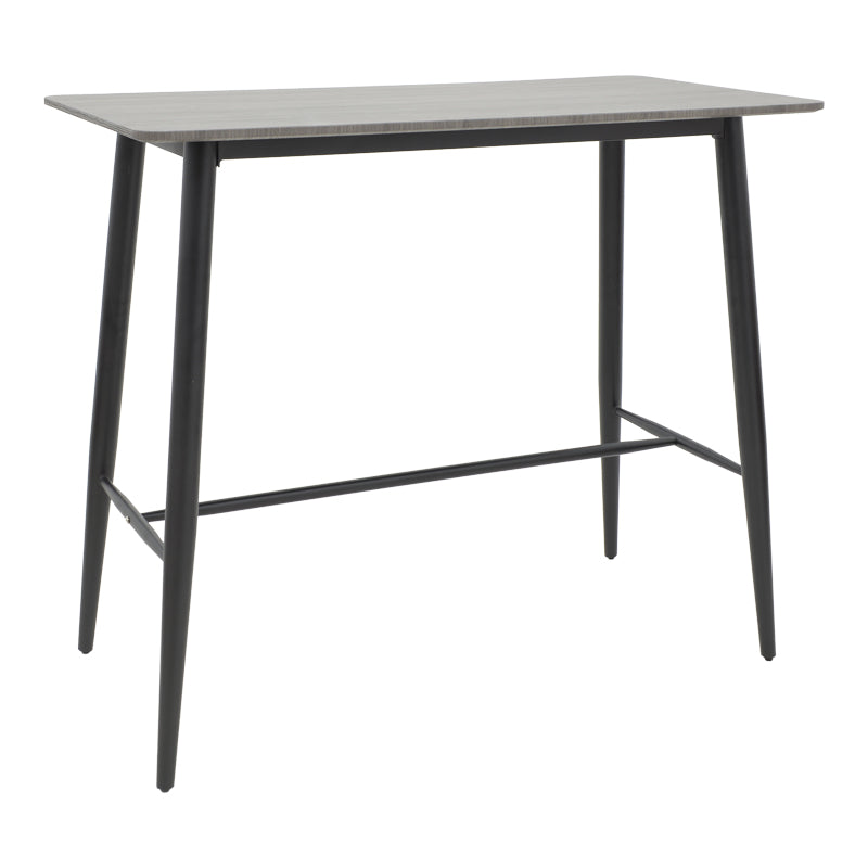 Bar table Senso pakoworld gray lpl surface-leg black metal 120x60x103cm