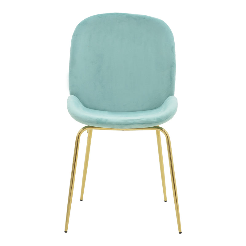 Chair Maley pakoworld green elvet-gold metal 47x60x90cm