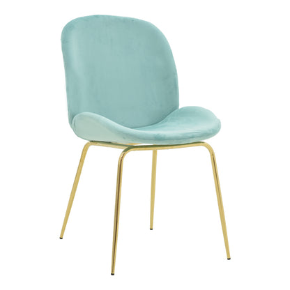 Chair Maley pakoworld green elvet-gold metal 47x60x90cm