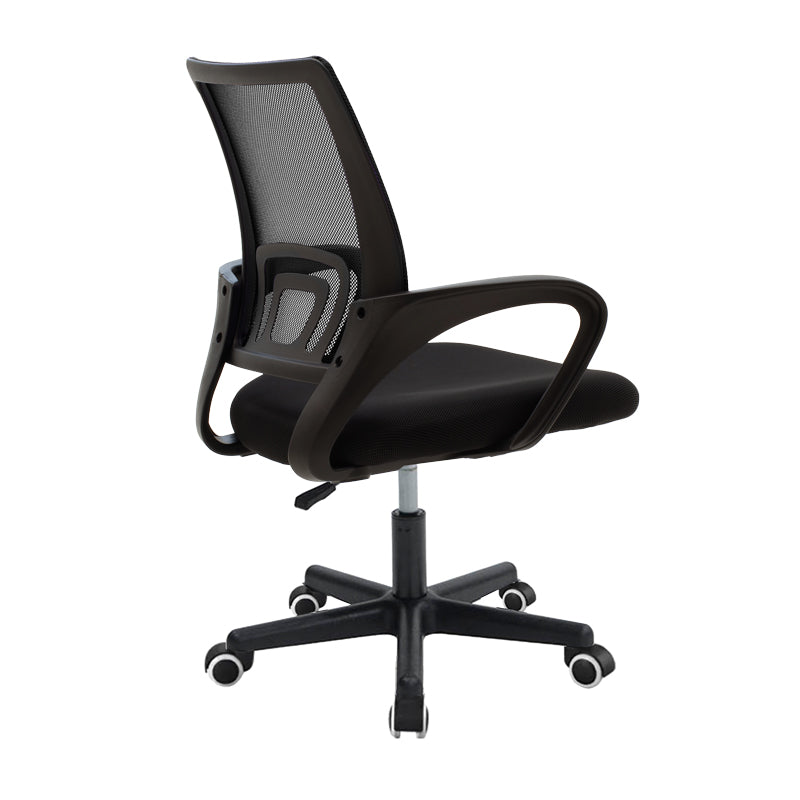 Office chair Berto I pakoworld mesh fabric black 56x47x81-91cm