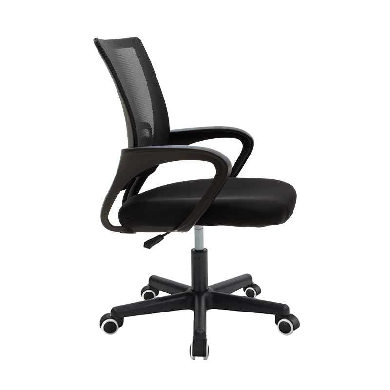 Office chair Berto I pakoworld mesh fabric black 56x47x81-91cm