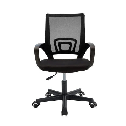 Office chair Berto I pakoworld mesh fabric black 56x47x81-91cm