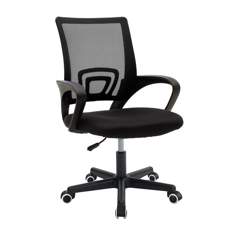 Office chair Berto I pakoworld mesh fabric black 56x47x81-91cm