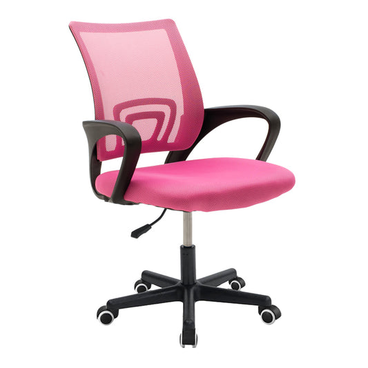 Office chair Berto I pakoworld mesh fabric pink 56x47x81-91cm