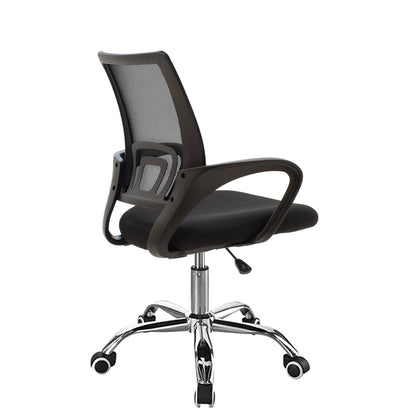 Office chair Berto II pakoworld black fabric-chrome frame with recall