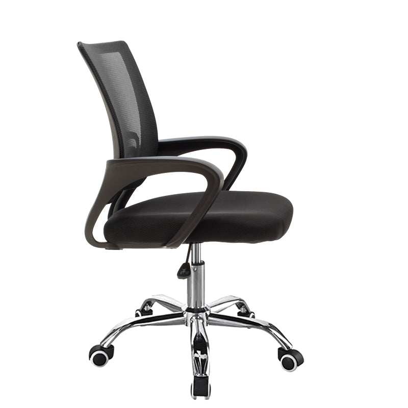 Office chair Berto II pakoworld black fabric-chrome frame with recall