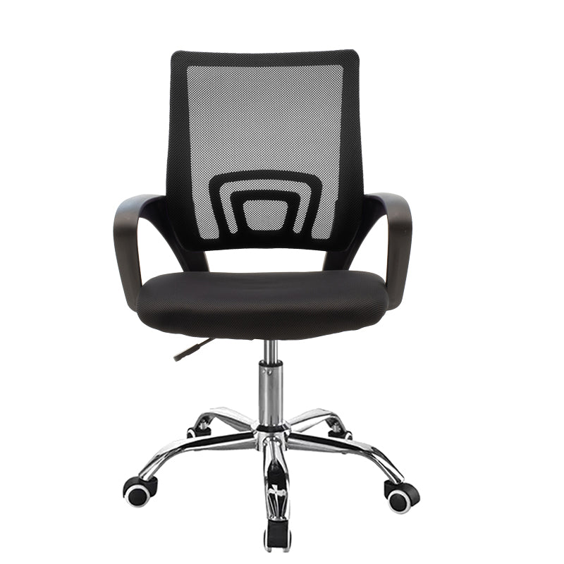 Office chair Berto II pakoworld black fabric-chrome frame with recall