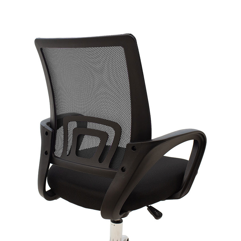 Office chair Berto II pakoworld black fabric-chrome frame with recall