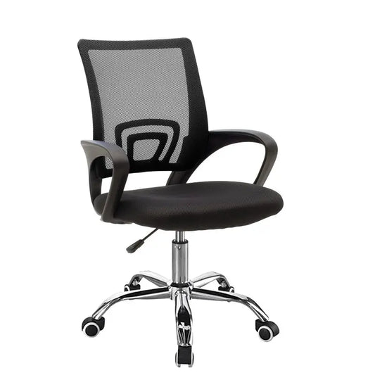 Office chair Berto II pakoworld black fabric-chrome frame with recall