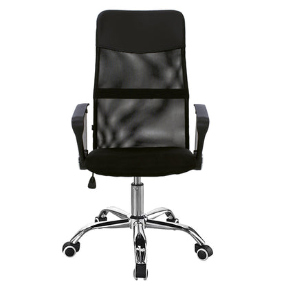 Manager office chair Joel I pakoworld fabric mesh black 60x60x109-118cm