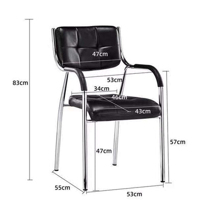 Stackable guest chair Otlen white pu-chrome leg 47x45x87cm