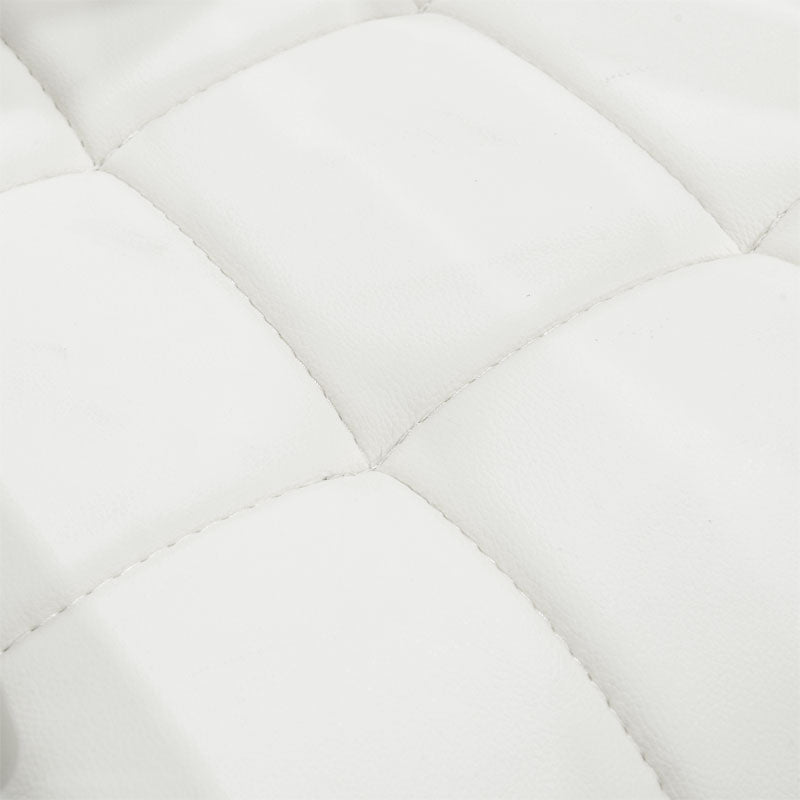 Stackable guest chair Otlen pakoworld white pu-chrome leg 47x45x87cm