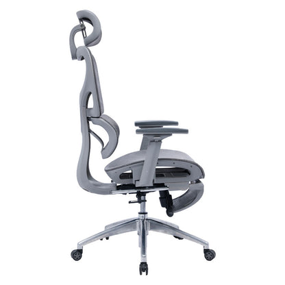 Office chair manager with footrest Thelonius pakoworld mesh grey