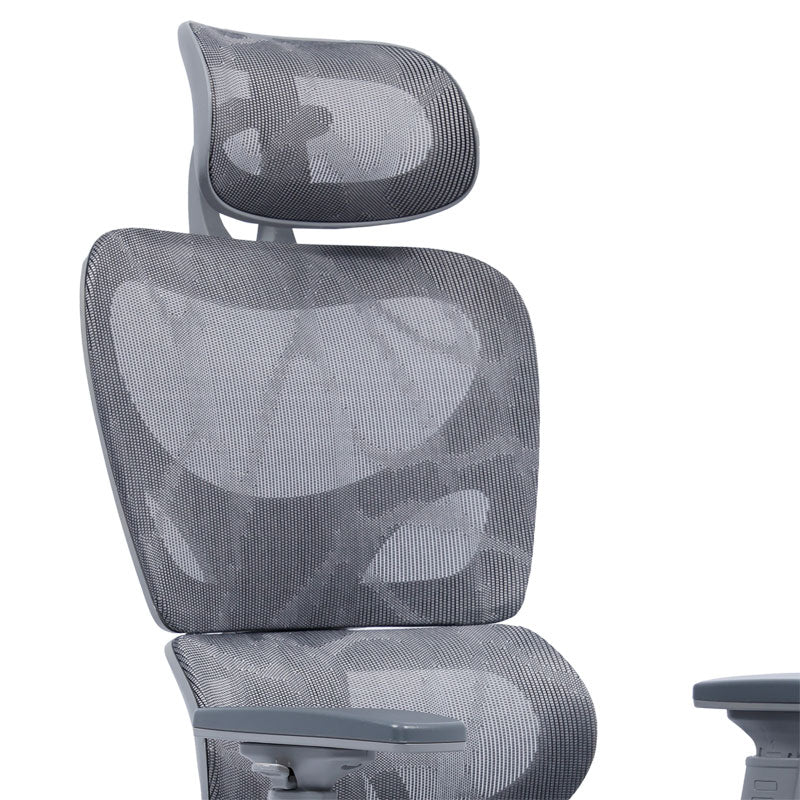 Office chair manager with footrest Thelonius pakoworld mesh grey
