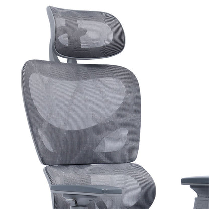 Office chair manager with footrest Thelonius pakoworld mesh grey