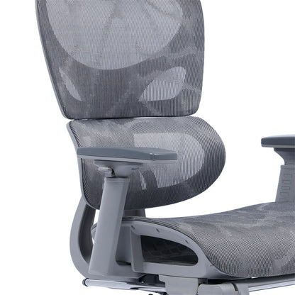 Office chair manager with footrest Thelonius pakoworld mesh grey