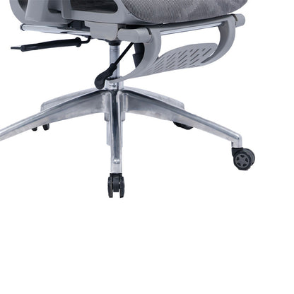 Office chair manager with footrest Thelonius pakoworld mesh grey