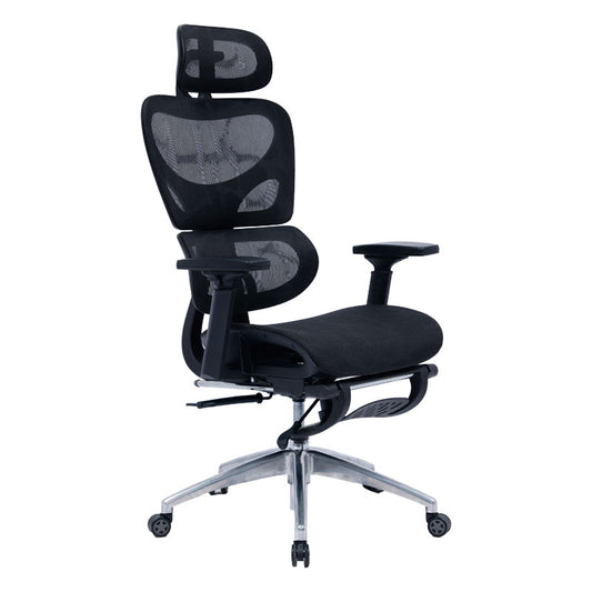Office chair manager with footrest Thelonius mesh black