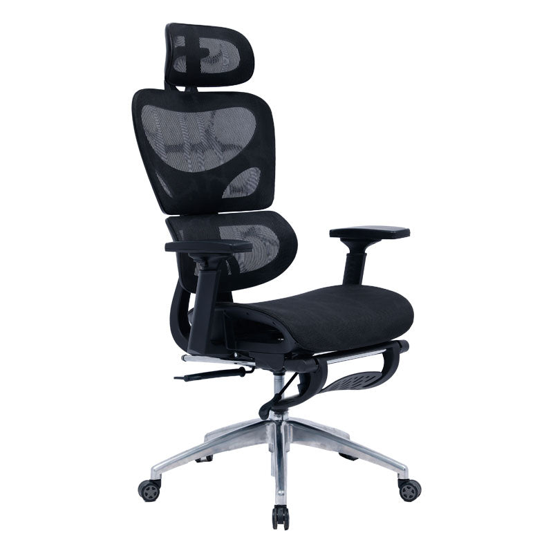 Office chair manager with footrest Thelonius pakoworld mesh black