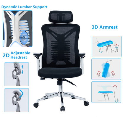 Office chair manager Andrew mesh black-white