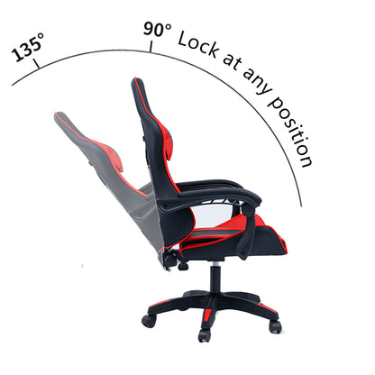 Office Gaming chair William PU black- red